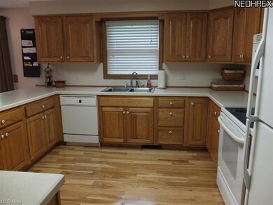Beautiful hickory flooring in the kitchen.