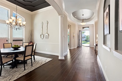 Experience the elegant entryway with exquisite arc