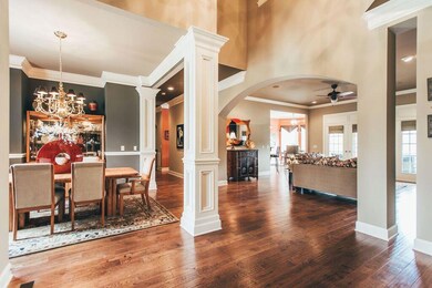 Not a single detail is forgotten. Handscraped wood floors, custom lighting, and built-in speakers are throughout the home.