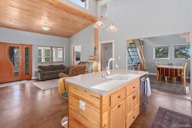 kitchen living room front door dining room