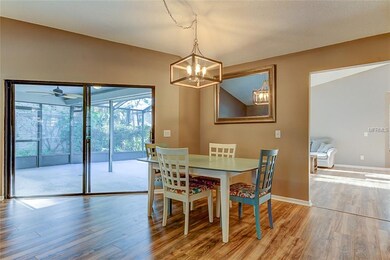 Dining Area with New Chandelier!
