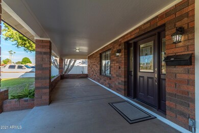 Huge Covered Front Patio looking East