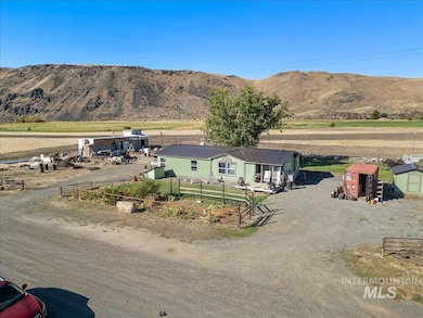 View of mountain background with rural landscape