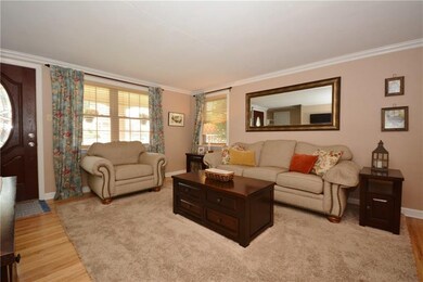 The living room is awash in natural light entering