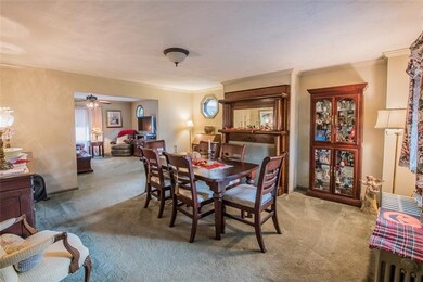 Dining room looking into living room.