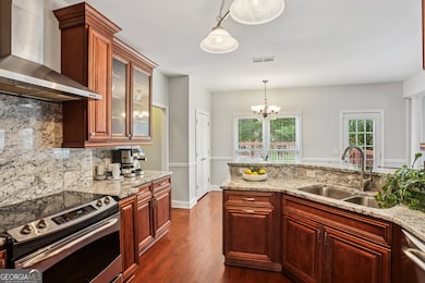 Renovated designer kitchen features gorgeous cabin