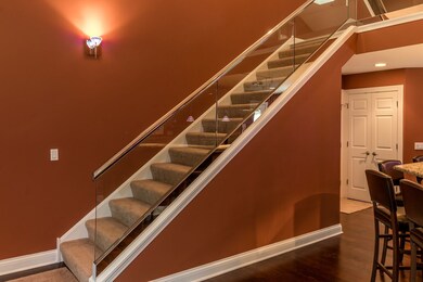 Cutom Glass-Paneled Railing on staircase