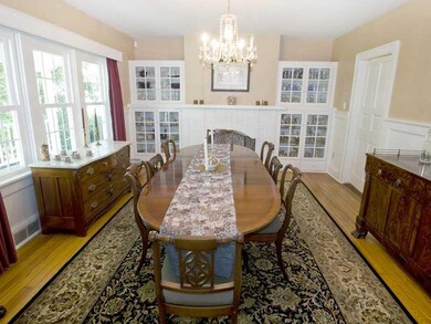 Dining Room. Pine floor from he original house are