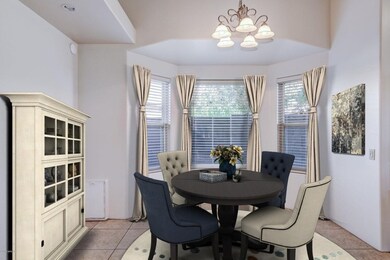 digitally staged dining area