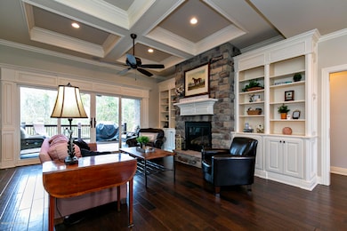 Coffered ceiling in the great room