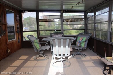 Screen room overlooks the drainage canal