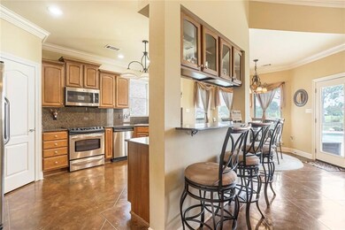 Beautiful maple cabinets, decorative glass cabinet