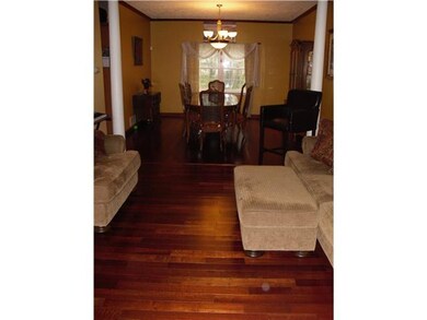 Living Room cherry hardwood floors in both LR and 