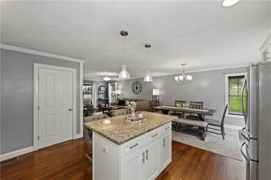 Open Concept Living, Dining and Kitchen