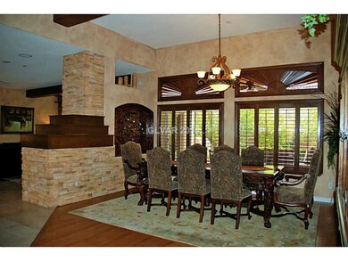 Dining Room. View toward back of fireplace into fa