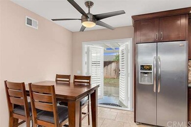 Dining Area with gorgeous french doors that open t