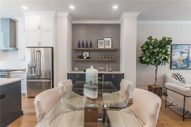 Elegant dining room with enough space for a full s