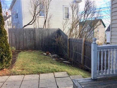 Fenced in backyard