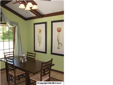 Side view of large breakfast area