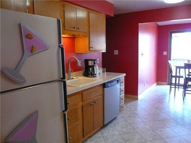 Kitchen. The kitchen countertops, flooring, applia
