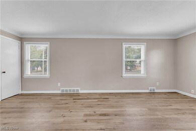 Empty room featuring a healthy amount of sunlight and light wood-type flooring