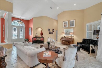 Formal Living Room with French Lay Design Traverti