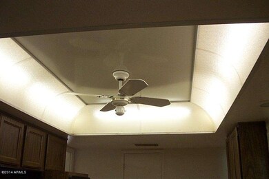 DOME CEILING WITH FAN IN KITCHEN