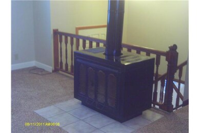 Living Room. woodburning stove in living room