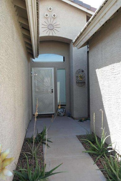 Front door and walk