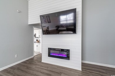 Interior details featuring backsplash, a large fir