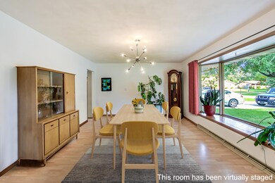 dining room virtually staged