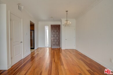 Looking at front door from living room