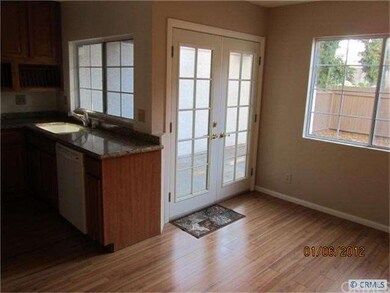 French doors to back patio