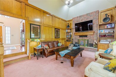 The ceilings in this Family Room are around 20 fee
