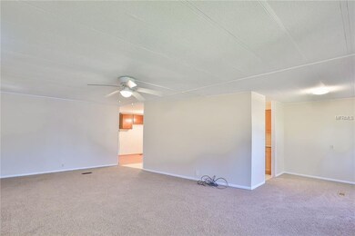 Large living room and dining room combination with