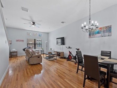 open concept living and dining