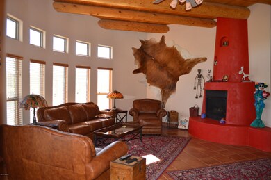 Fireplace and windows