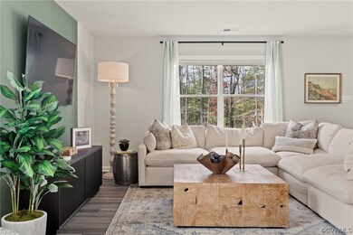 Living room featuring wood-type flooring