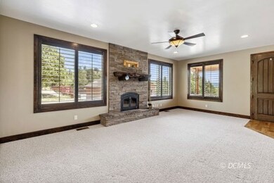 Living Room with Custom Mantle