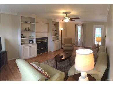Gas fireplace.
