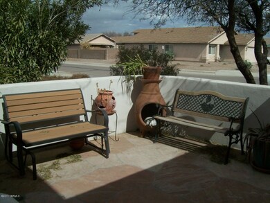 Front flagstone patio