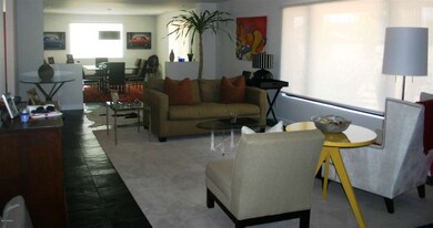 living room and dining room