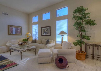 High ceilings with lots of light.