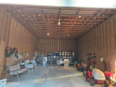 Inside barn