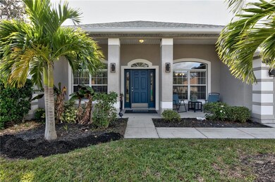 Easy landscaping and a welcoming covered porch