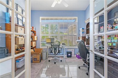 Den with Glass French Doors