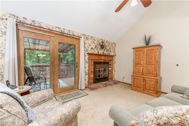 Spacious living room with Cathedral ceiling