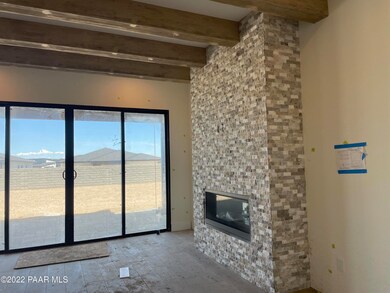 Stone fireplace