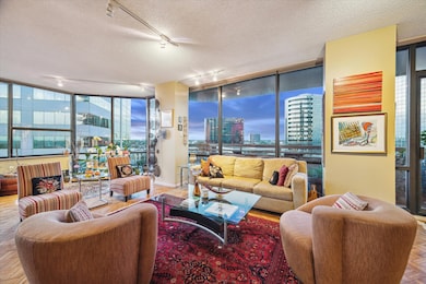 Take in sweeping city views from the spacious, lig