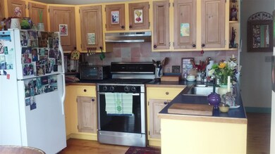 the kitchen receives lots of light.